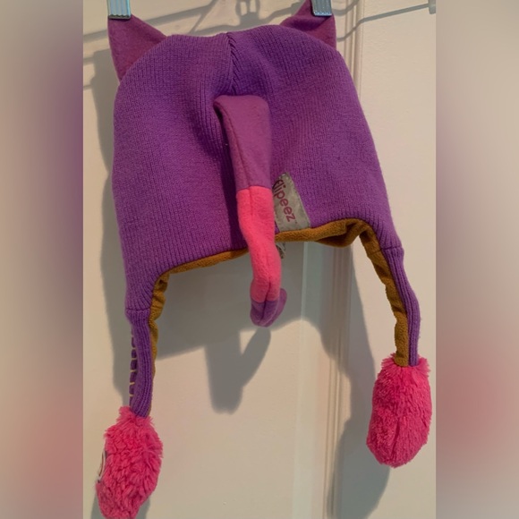 Flipeez Cat Hat Pink Purple Beanie - Picture 2 of 2